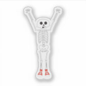 Cool Skeleton Halloween Design Sticker (Voorkant)