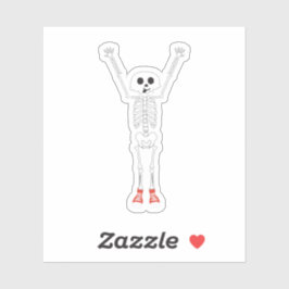 Cool Skeleton Halloween Design Sticker