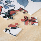 Cool Skeleton In Jean Jas Met Rode Rozen Legpuzzel (Zijkant)