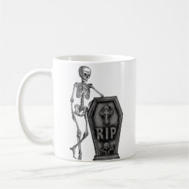 Cool Skeleton met doodskist Koffiemok