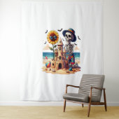 Cool Skeleton op het strand Wandkleed (In situ)