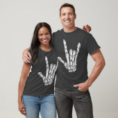 Cool Skeleton Rock Handconcert Punk Rock Spooky M T-shirt (Unisex)