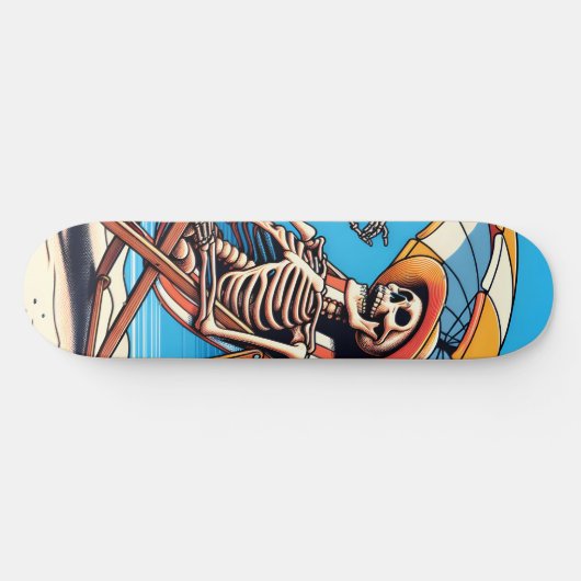 Cool Skeleton Summer Persoonlijk Skateboard (Horizontaal)