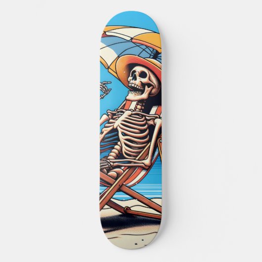 Cool Skeleton Summer Persoonlijk Skateboard (Voorkant)