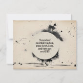 Cool Sketch Paintball Kinderverjaardagsfeestje Kaart (Achterkant)