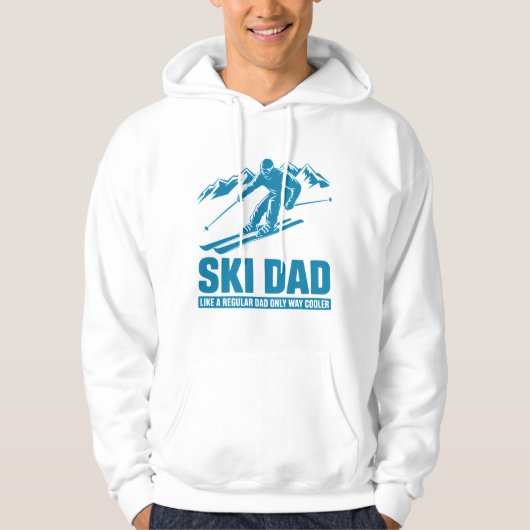 Cool Ski Dad Grappig Winter Sport Gift Design Hoodie (Voorkant)