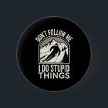 Cool ski freestyle funny saying winter sports skie ronde button 5,7 cm<br><div class="desc">Cool ski freestyle funny saying winter sports skier</div>