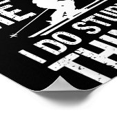 Cool ski freestyle grappige uitspraak wintersport poster (Hoek)