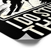 Cool ski freestyle grappige uitspraak wintersport  poster (Hoek)
