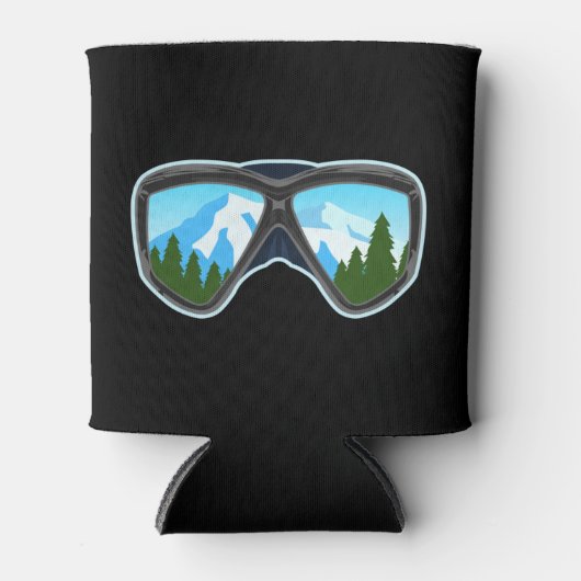 Cool Ski Goggles Skiing Player Snowboarding Sports Blikjeskoeler (Voorkant)