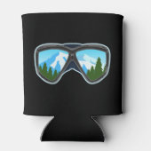 Cool Ski Goggles Skiing Player Snowboarding Sports Blikjeskoeler (Achterkant)
