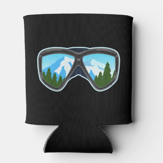 Cool Ski Goggles Skiing Player Snowboarding Sports Blikjeskoeler (Achterkant)