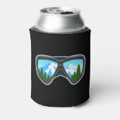 Cool Ski Goggles Skiing Player Snowboarding Sports Blikjeskoeler (Blikje Achterkant)