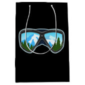 Cool Ski Goggles Skiing Player Snowboarding Sports Medium Cadeauzakje (Voorkant)
