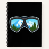 Cool Ski Goggles Skiing Player Snowboarding Sports Notitieboek (Voorkant)