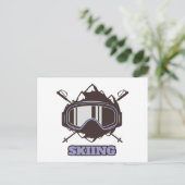 Cool Ski Helmet Briefkaart (Staand voorkant)