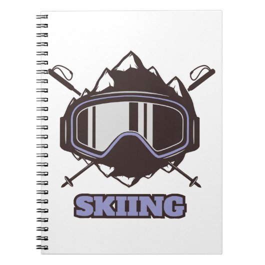 Cool Ski Helmet Notitieboek (Voorkant)