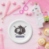 Cool Ski Helmet Papieren Bordje (Feest)