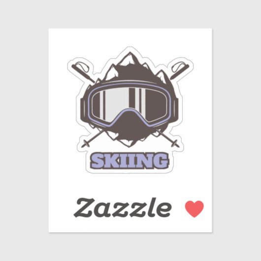 Cool Ski Helmet Sticker (Vel)