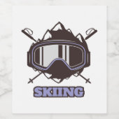 Cool Ski Helmet Wijn Etiket (Enkel label)