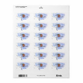 Cool Ski Jumping Pig Winter Holiday Gift Labels (Full Sheet)