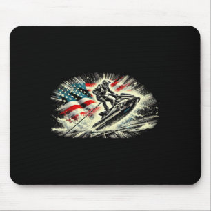 Cool Ski voor Mannen Vrouwen Skiers US American Fl Muismat