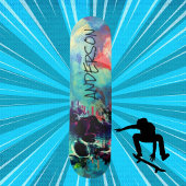 Cool Skull Blue gepersonaliseerd Persoonlijk Skateboard