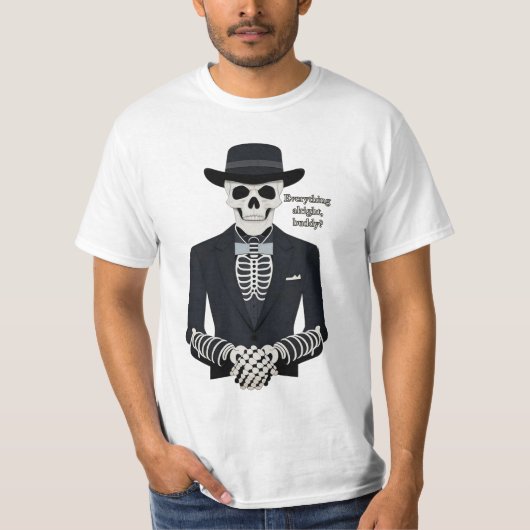 Cool Skull Gangster T-shirt (Voorkant)