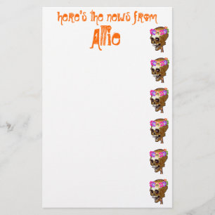 Cool Skull gepersonaliseerd Briefpapier
