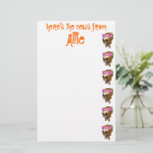 Cool Skull gepersonaliseerd Briefpapier (Staand voorkant)