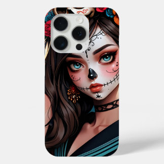Cool Skull Girl Anime iPhone 15 Hoesjes