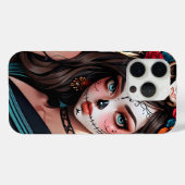 Cool Skull Girl Anime iPhone 15 Hoesjes (Achterkant (horizontaal))