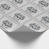 Cool Skull Merry kerstnaam Cadeaupapier (Hoek)