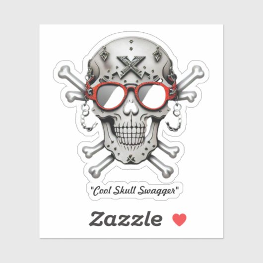 "Cool Skull Swagger" Sticker (Vel)