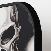 Cool Skull Zwart-wit ontwerp Pickleball Paddle (Links Detail)