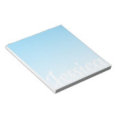 Cool Sky Blue Ombre & Your Script Notitieblok (Schuin)