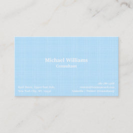 Cool Sky Blue Trendy Chic Checkered Lines Modern Visitekaartje