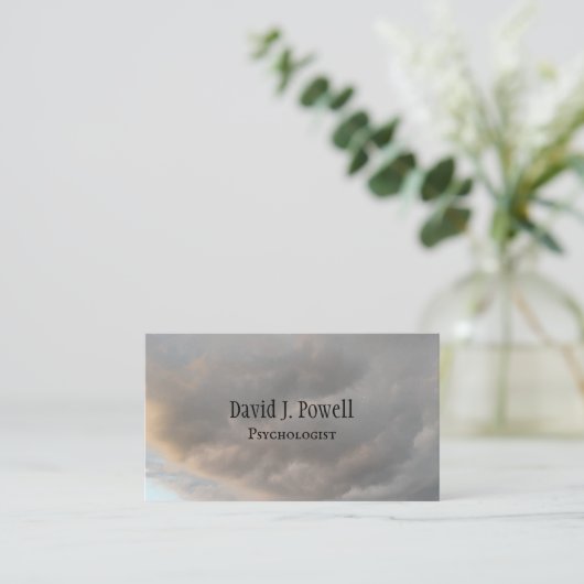 Cool Sky Clouds Background Psycholoog Visitekaartje (Staand voorkant)