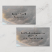 Cool Sky Clouds Background Psycholoog Visitekaartje (Voorkant / Achterkant)