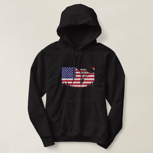 Cool Skydiving Art Mannen Women Skydiver American  Hoodie (Design voorkant)
