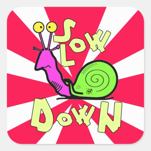 Cool slakken cartoon sticker (Voorkant)