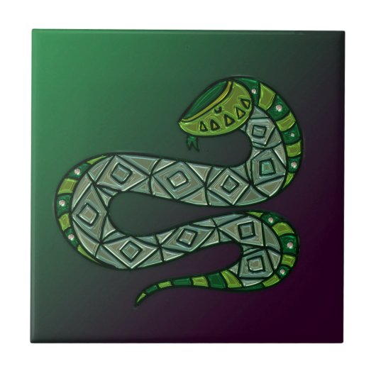 Cool slang metallisch tribale kunst tegeltje (Voorkant)