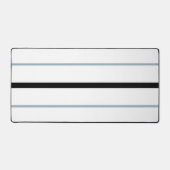 Cool Slank Zwart Leisteen Racing Stripes op Wit Bureaumat (Voorkant)