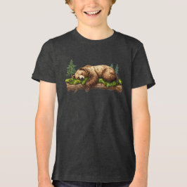 Cool Sleeping Beer Forest Adventure Boys' Tri-Blend Shirt