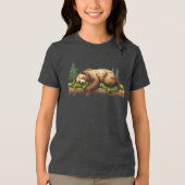 Cool Sleeping Beer Forest Adventure Boys' Tri-Blend Shirt (Voorkant)