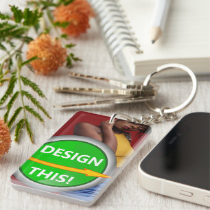 COOL! Sleutelhanger - Acrylrechthoek (enkelzijdig)