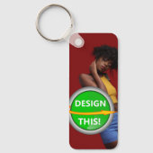 COOL! Sleutelhanger - Aluminium rechthoek - Custom (Voorkant)
