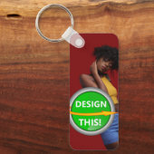 COOL! Sleutelhanger - Aluminium rechthoek - Custom (Voorkant)