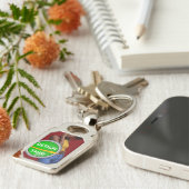 COOL! Sleutelhanger - Premium Metal - Rectangle De (Zijkant)