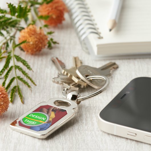 COOL! Sleutelhanger - Premium Metal - Rectangle De (Zijkant)